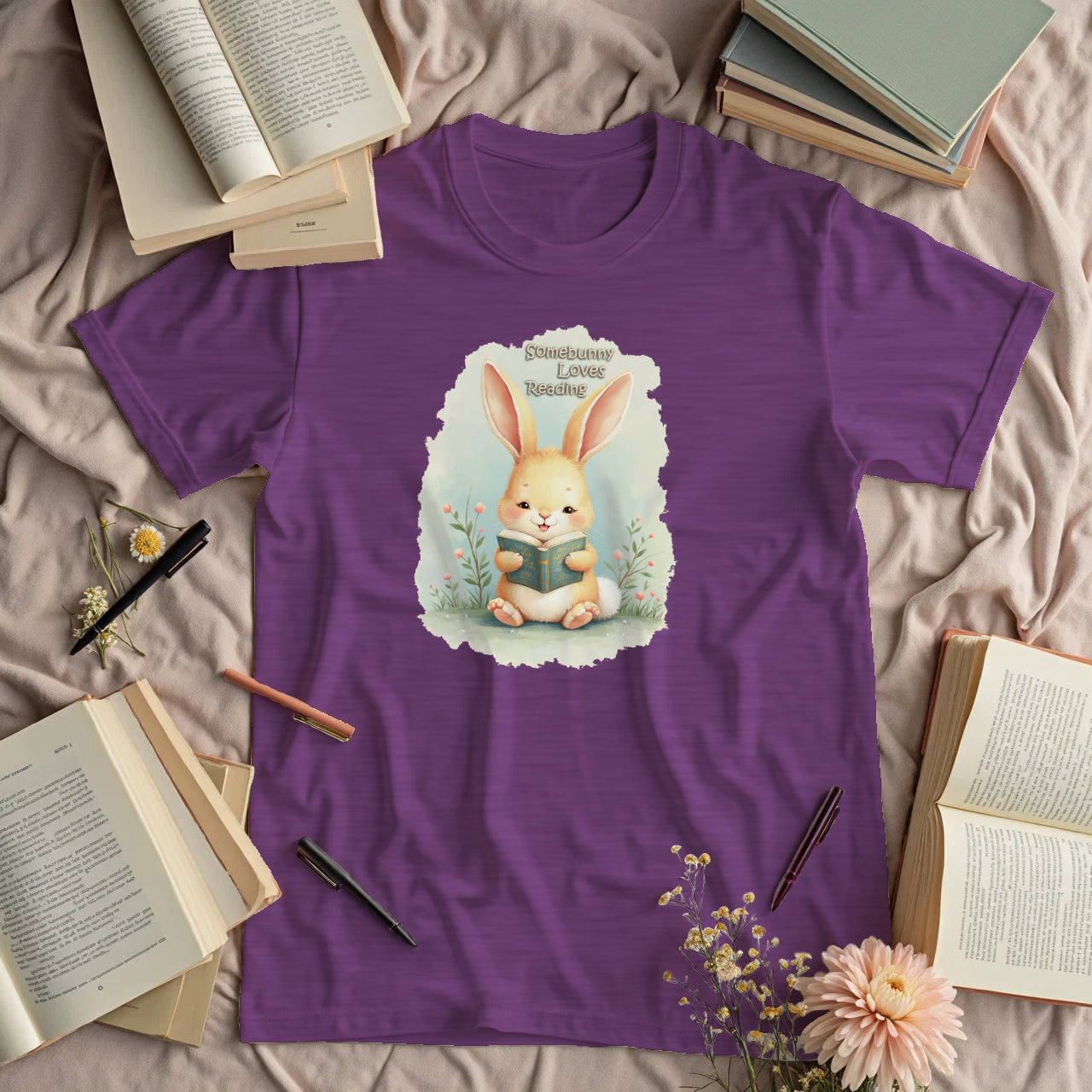 Somebunny Loves Reading - Cute Bunny