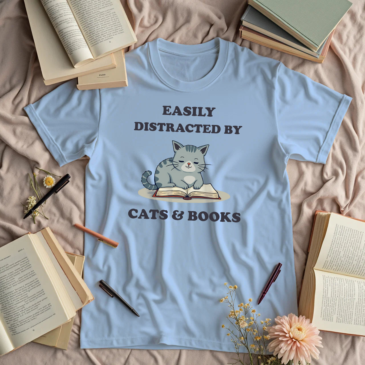 Easily Distracted by Cats and Books