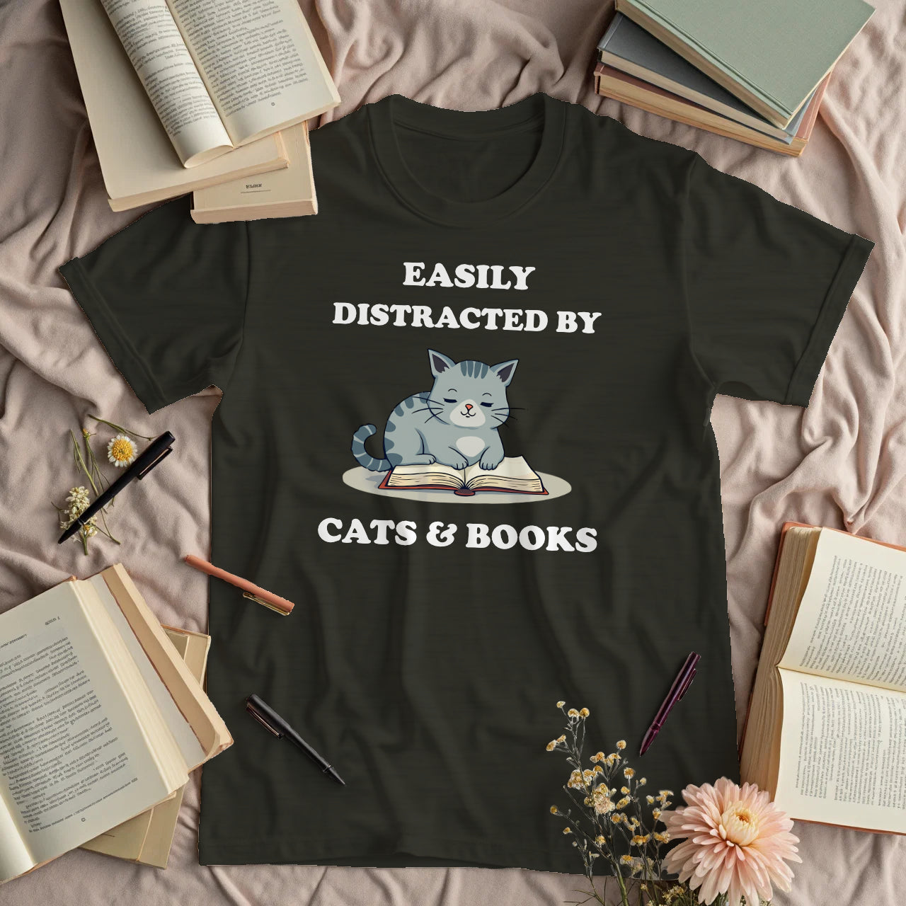 Easily Distracted by Cats and Books