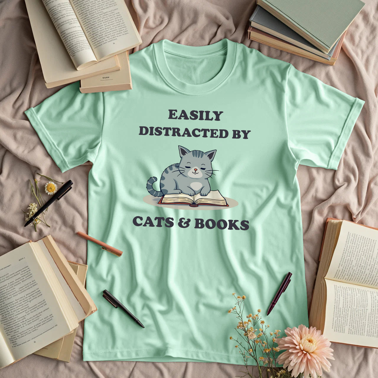 Easily Distracted by Cats and Books