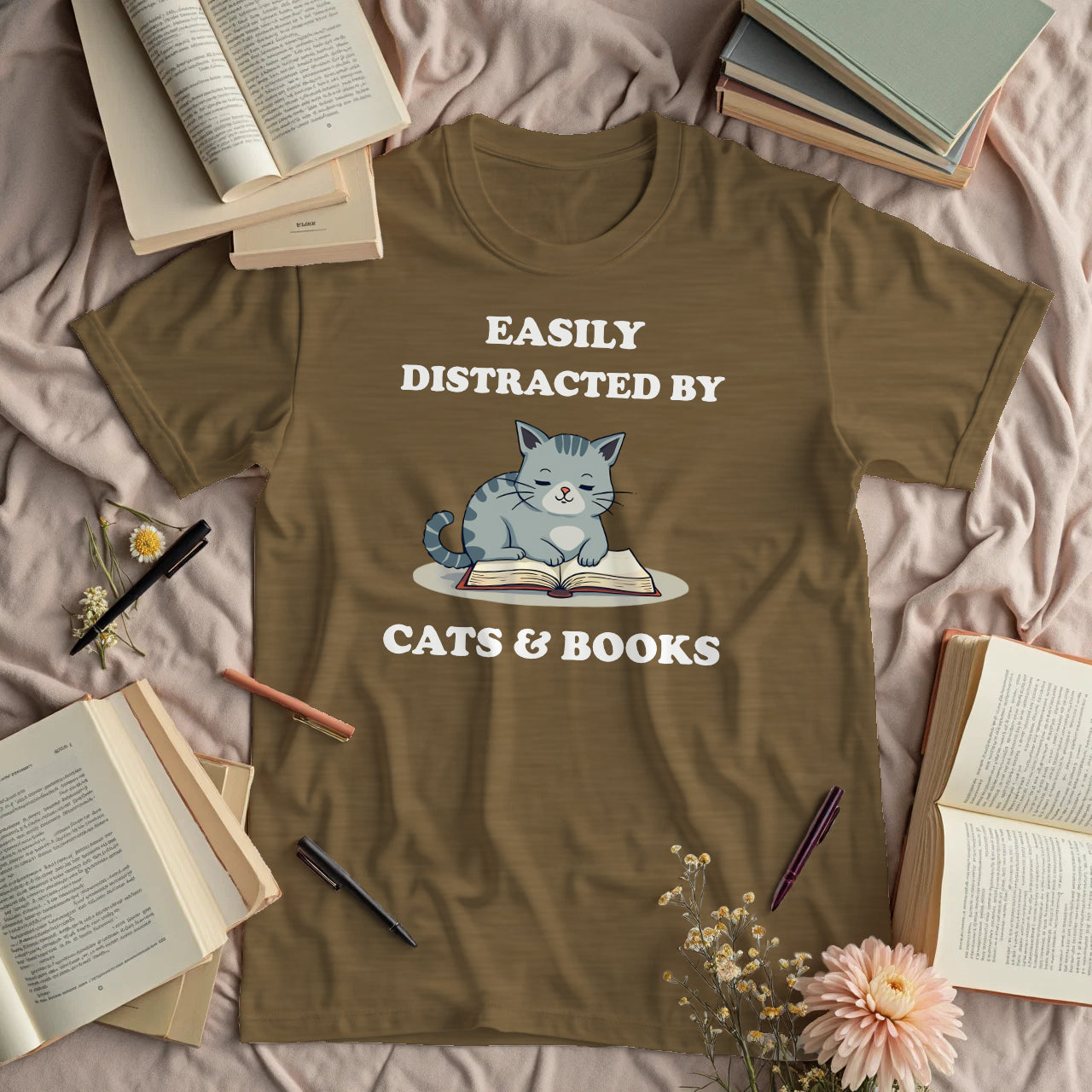 Easily Distracted by Cats and Books