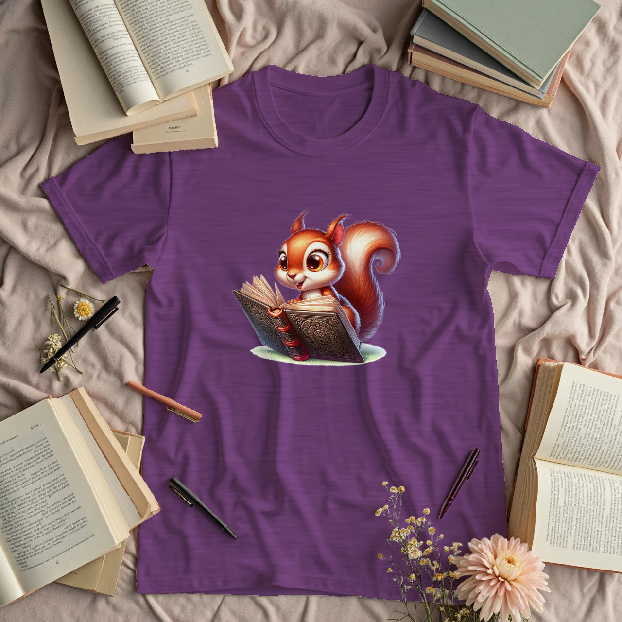 Cute Reading Squirrel