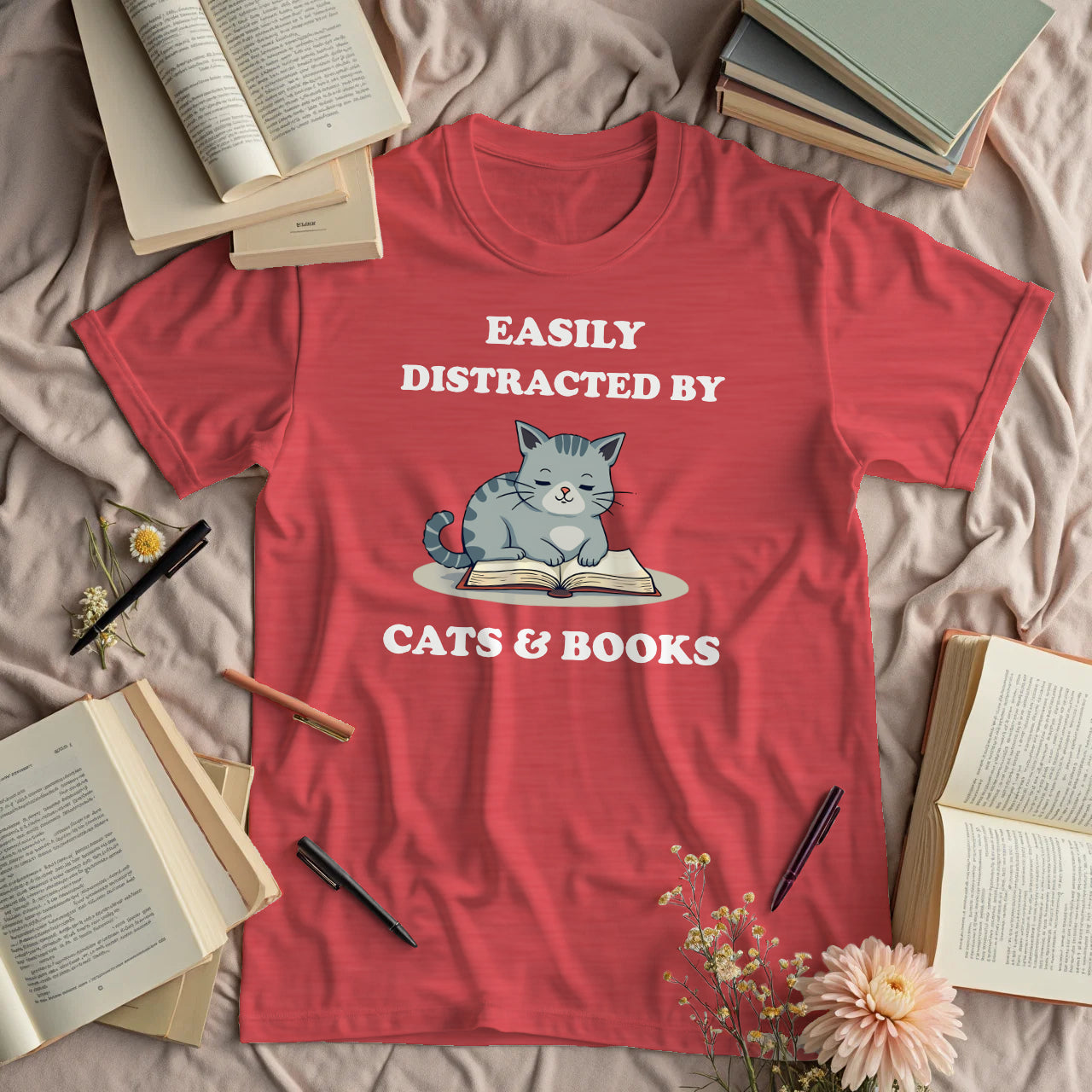 Easily Distracted by Cats and Books