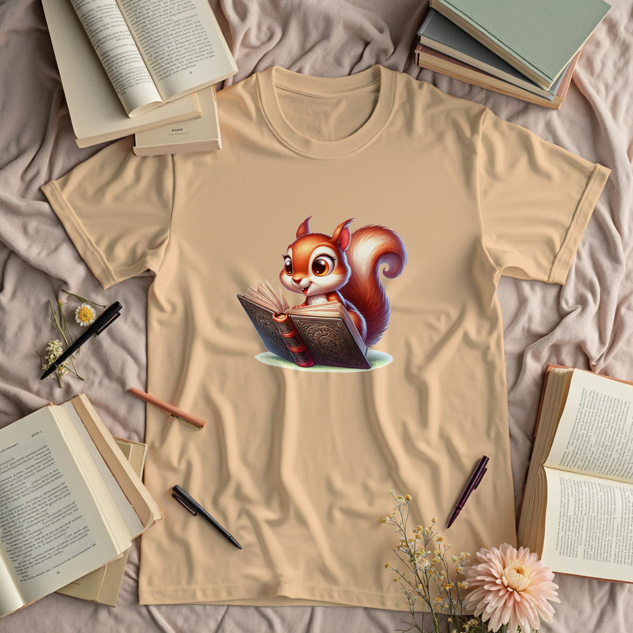Cute Reading Squirrel