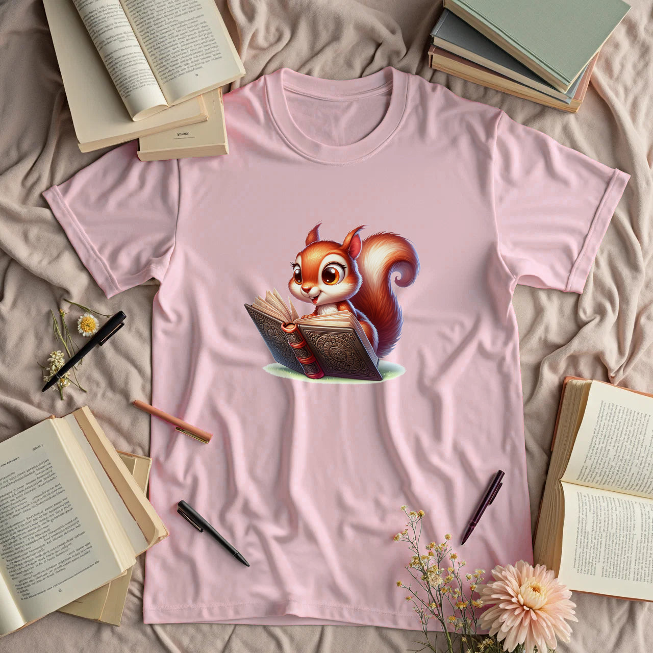 Cute Reading Squirrel