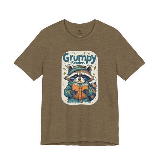 Grumpy Reader - Raccoon