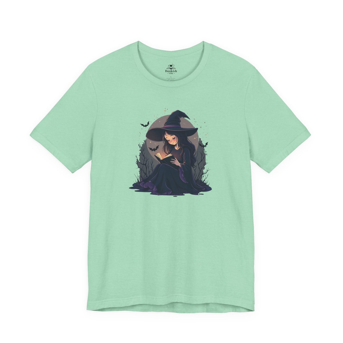 Witch Reading Under a Full Moon