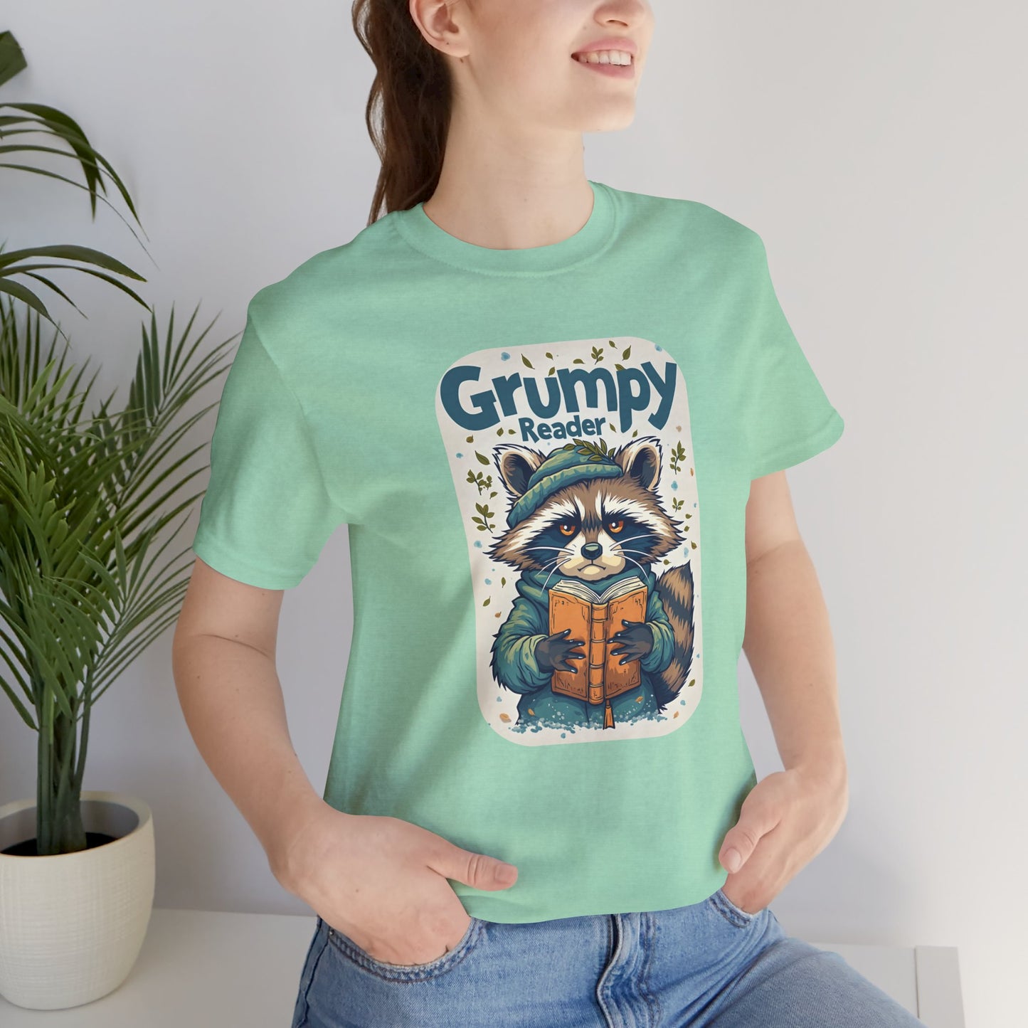 Grumpy Reader - Raccoon