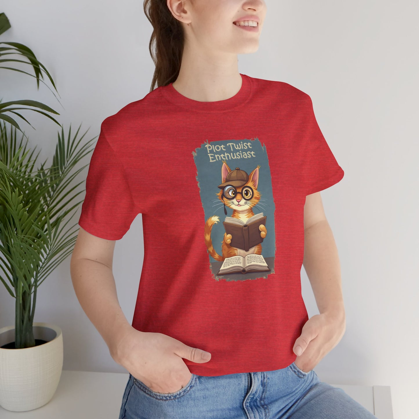 Plot Twist Enthusiast - Cute Reading Cat