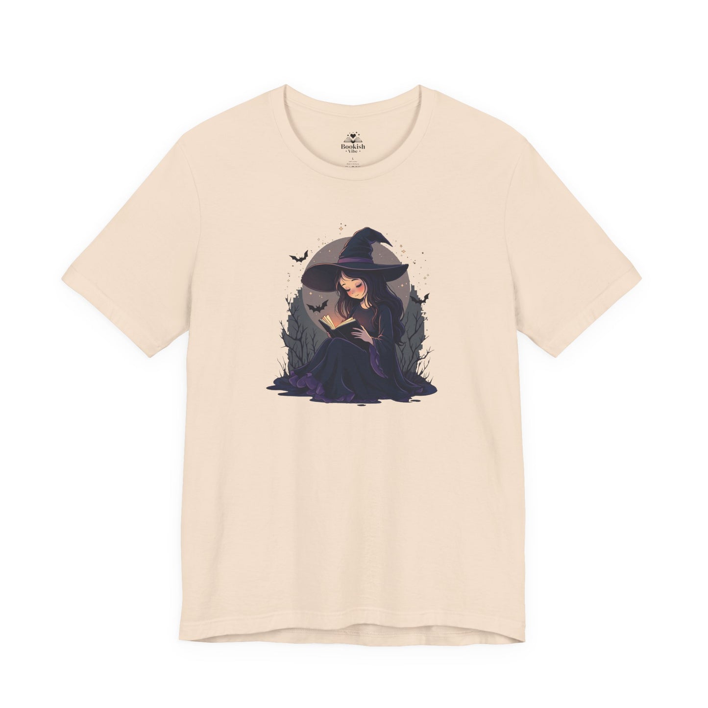 Witch Reading Under a Full Moon