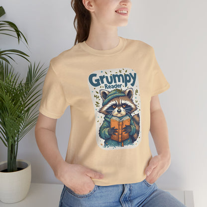 Grumpy Reader - Raccoon