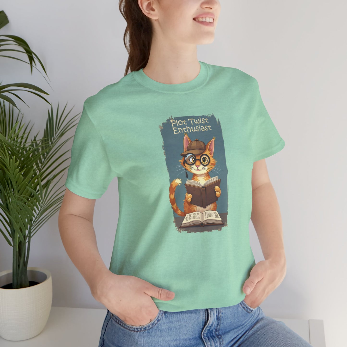Plot Twist Enthusiast - Cute Reading Cat