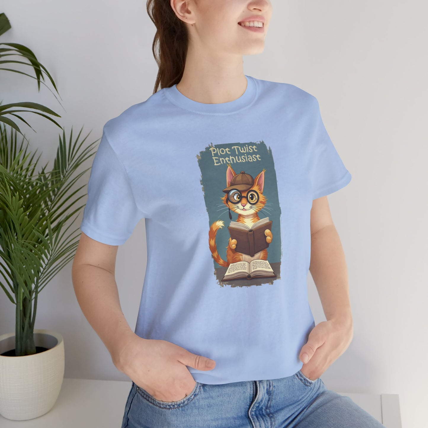 Plot Twist Enthusiast - Cute Reading Cat