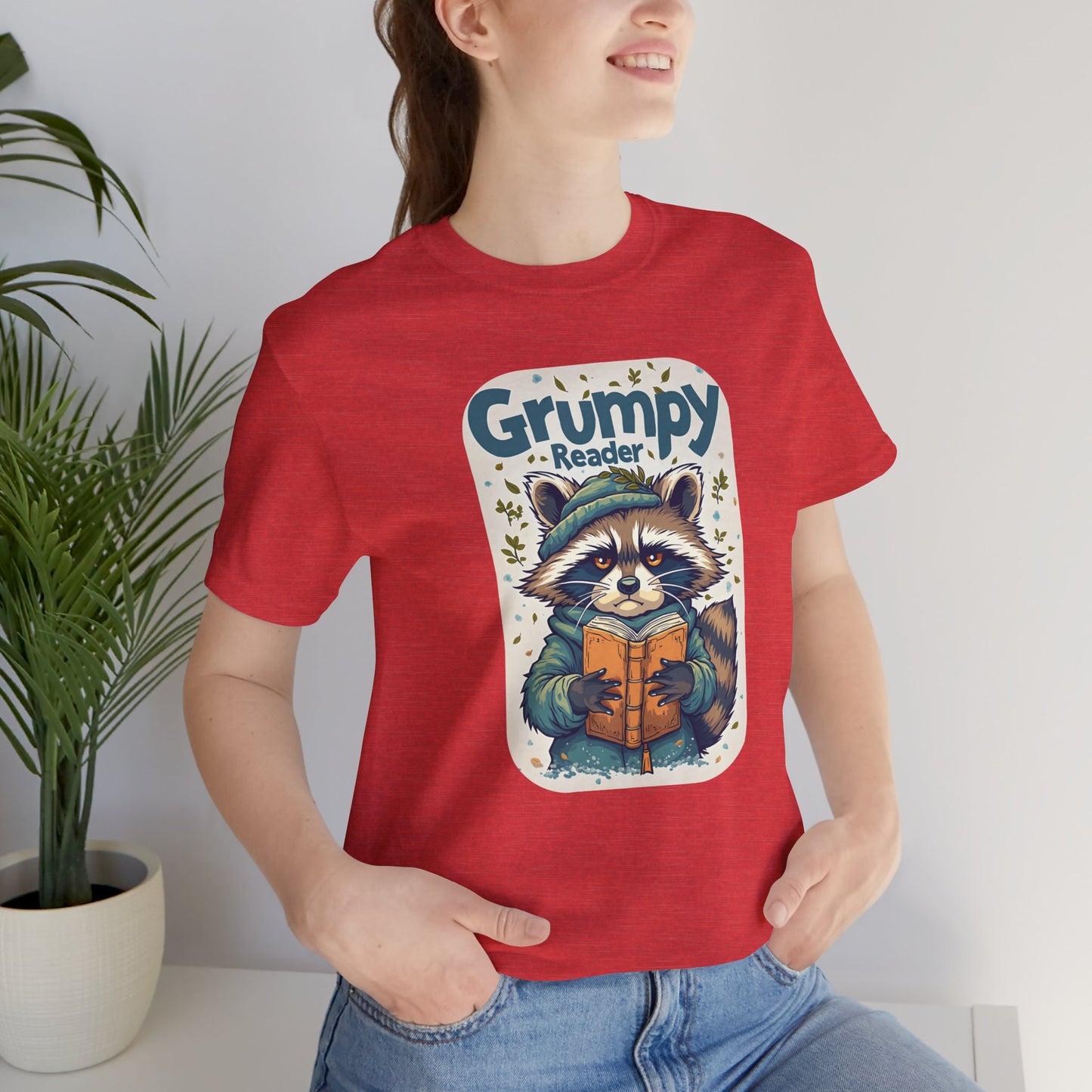 Grumpy Reader - Raccoon