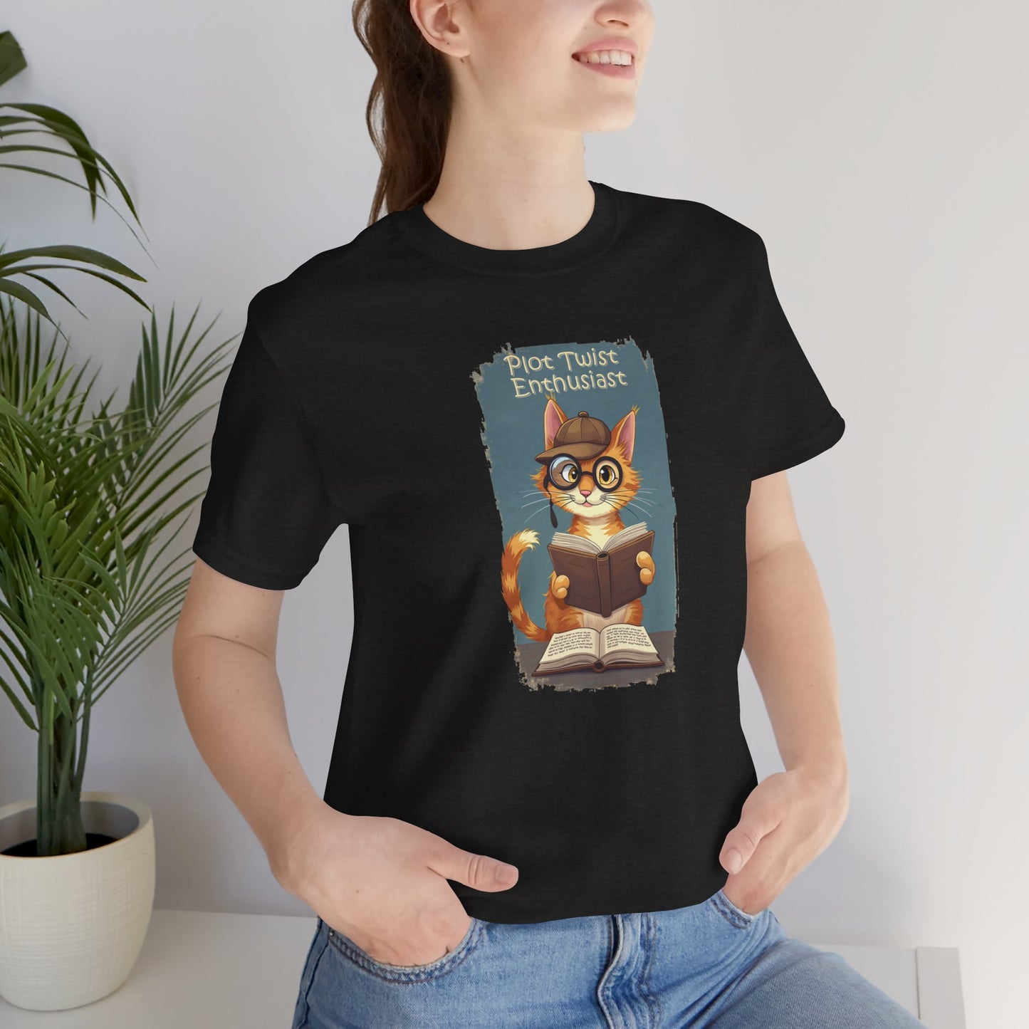 Plot Twist Enthusiast - Cute Reading Cat