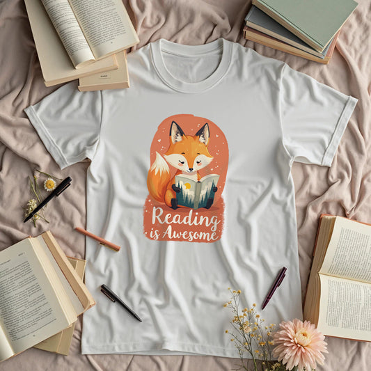 Reading Is Awesome - Cute Fox