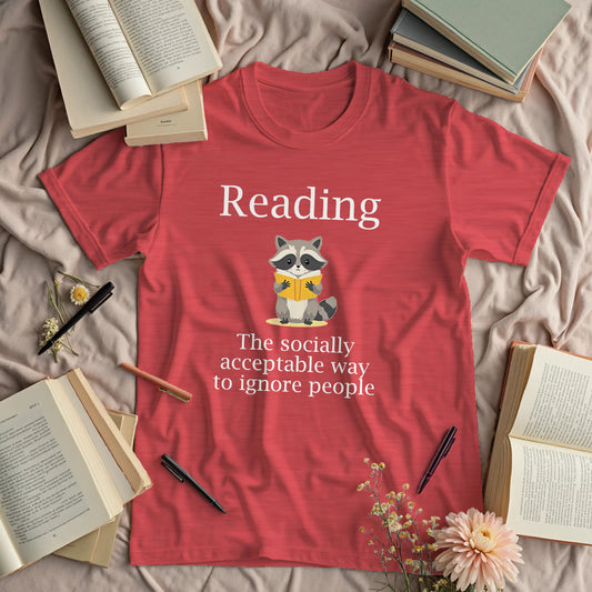 Reading. The Socially Acceptable Way To Ignore People - Raccoon