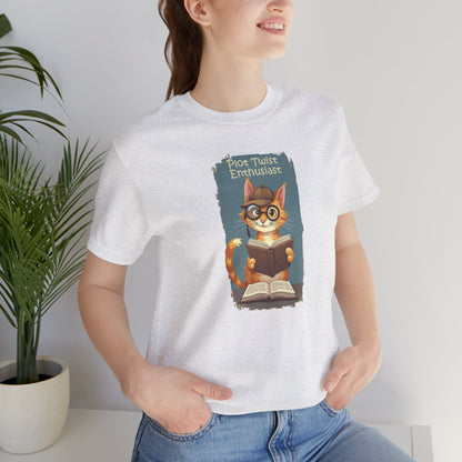 Plot Twist Enthusiast - Cute Reading Cat