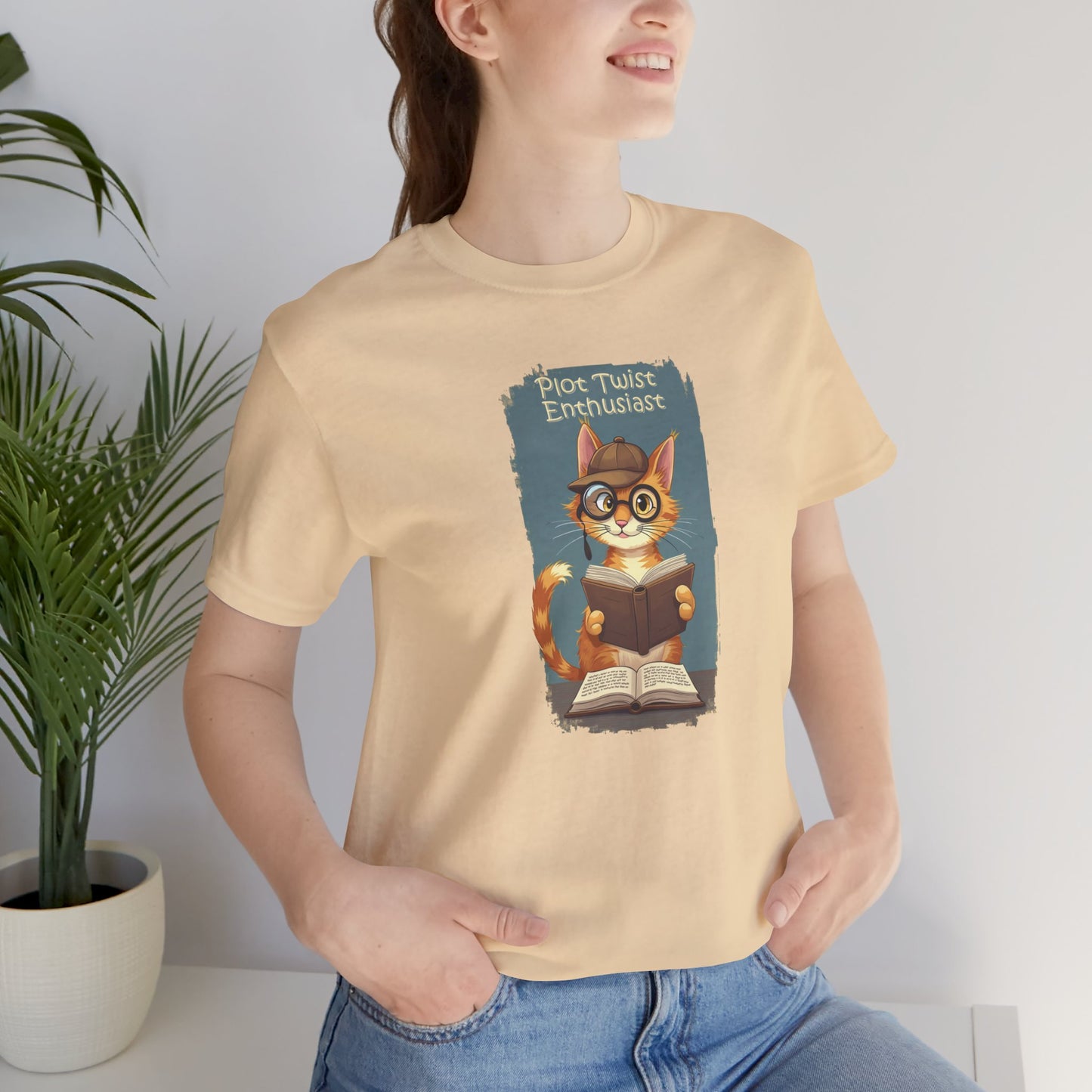 Plot Twist Enthusiast - Cute Reading Cat