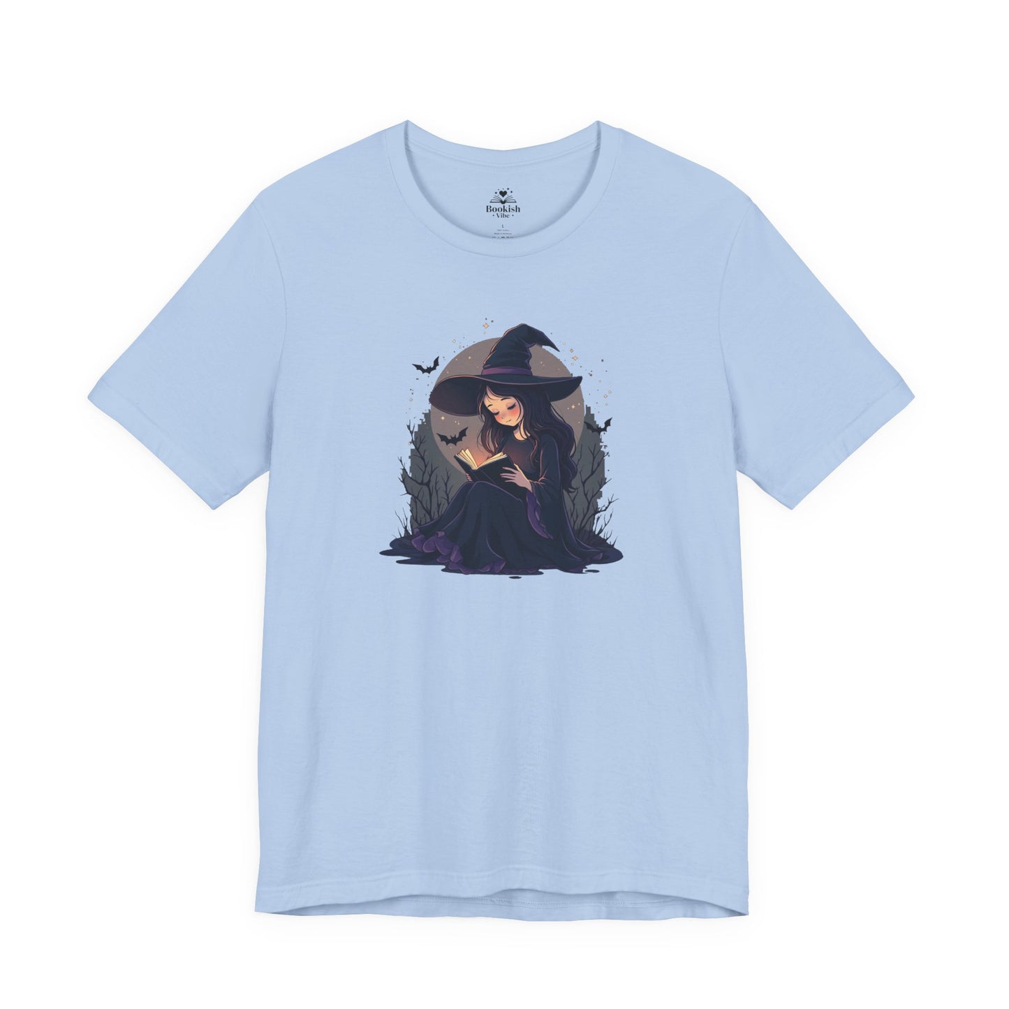 Witch Reading Under a Full Moon