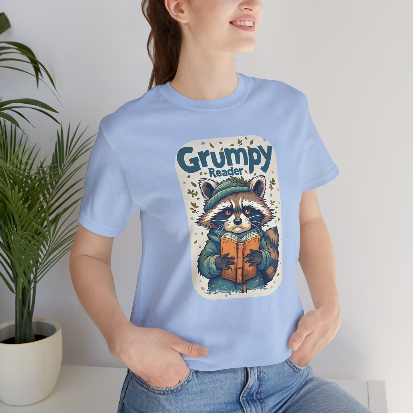 Grumpy Reader - Raccoon