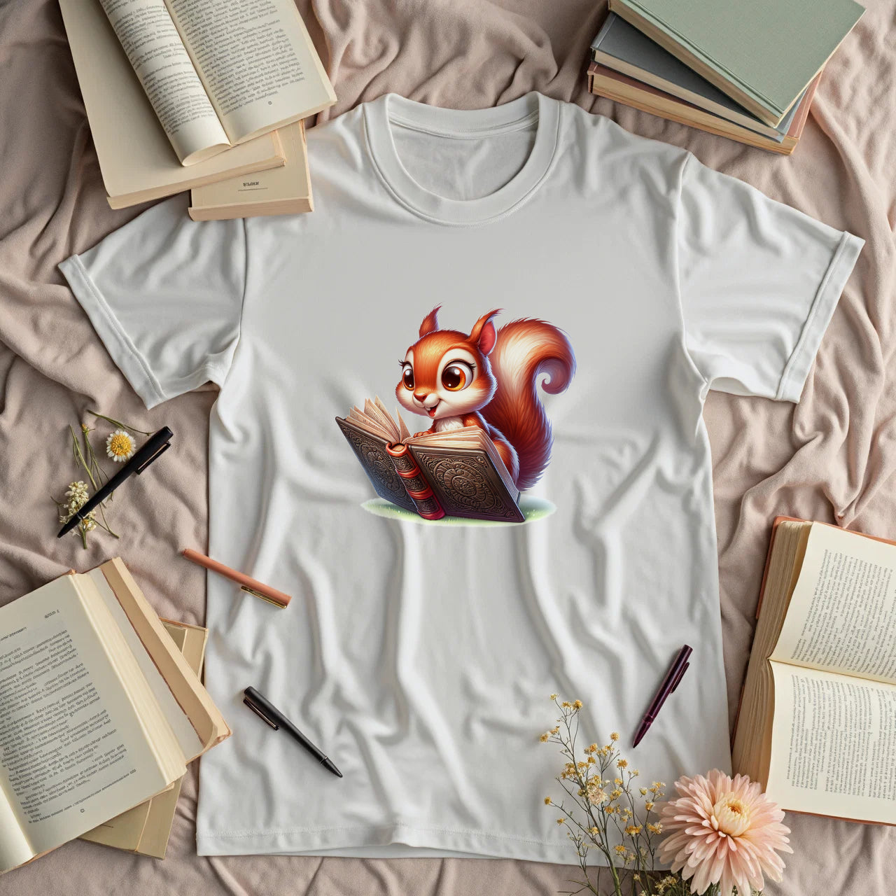 Cute Reading Squirrel
