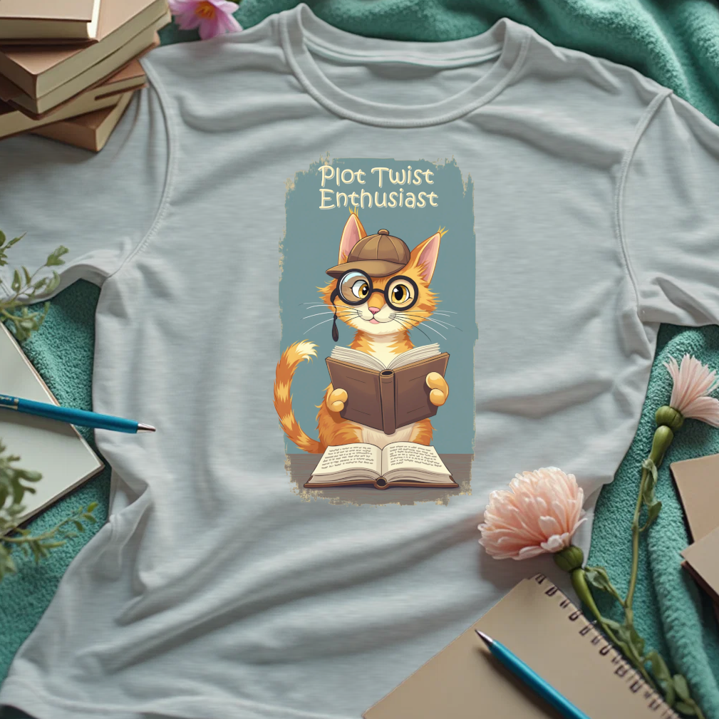 Plot Twist Enthusiast - Cute Reading Cat