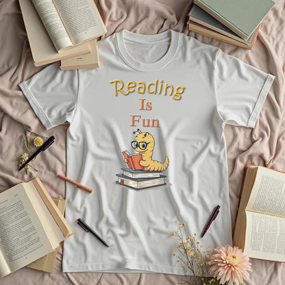 Reading Is Fun - Cute Bookworm