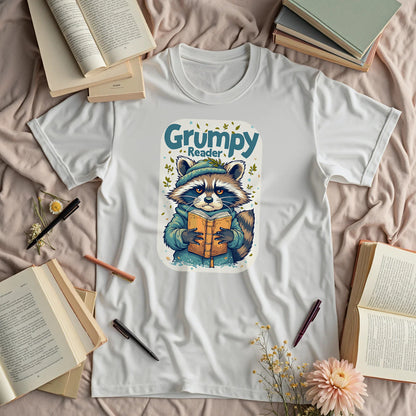 Grumpy Reader - Raccoon