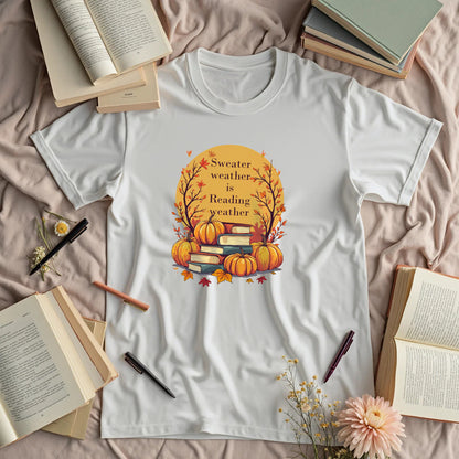 Sweater Weather is Reading Weather - Autumn Pumpkins