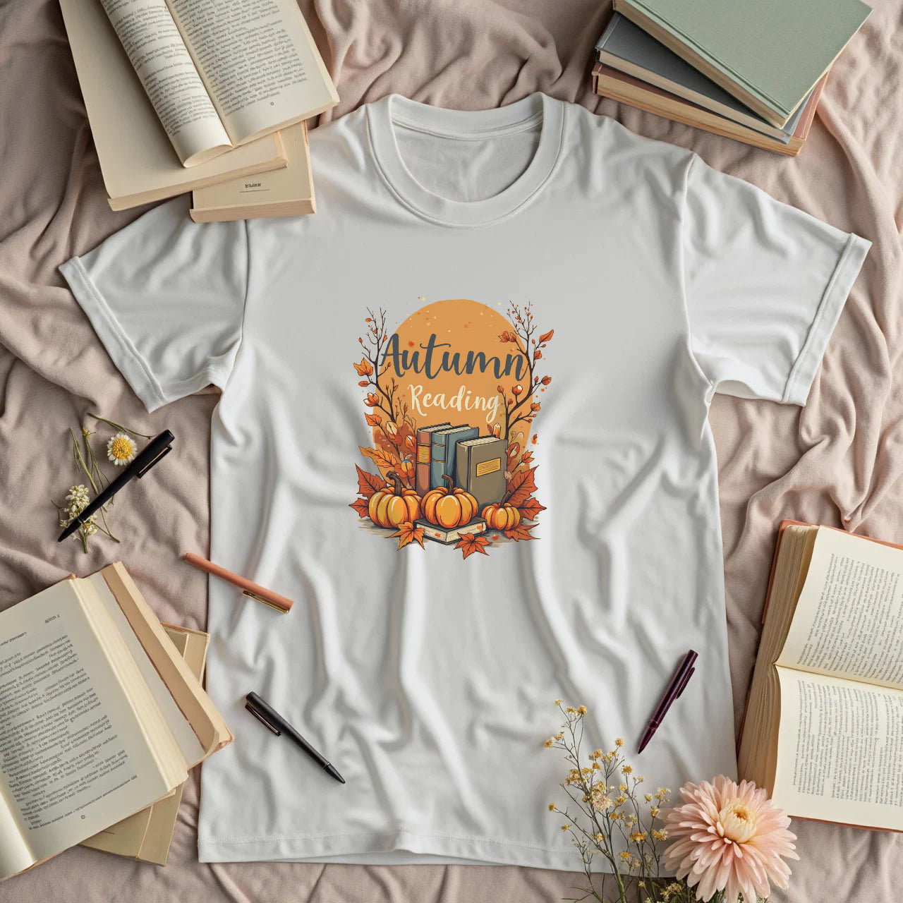 Autumn Reading - Books and Pumpkins