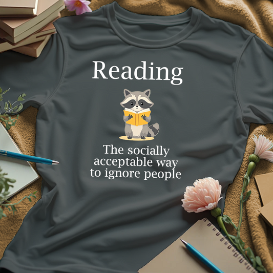 Reading. The Socially Acceptable Way To Ignore People - Raccoon