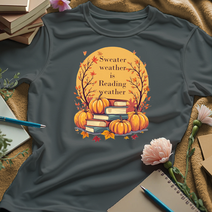 Sweater Weather is Reading Weather - Autumn Pumpkins