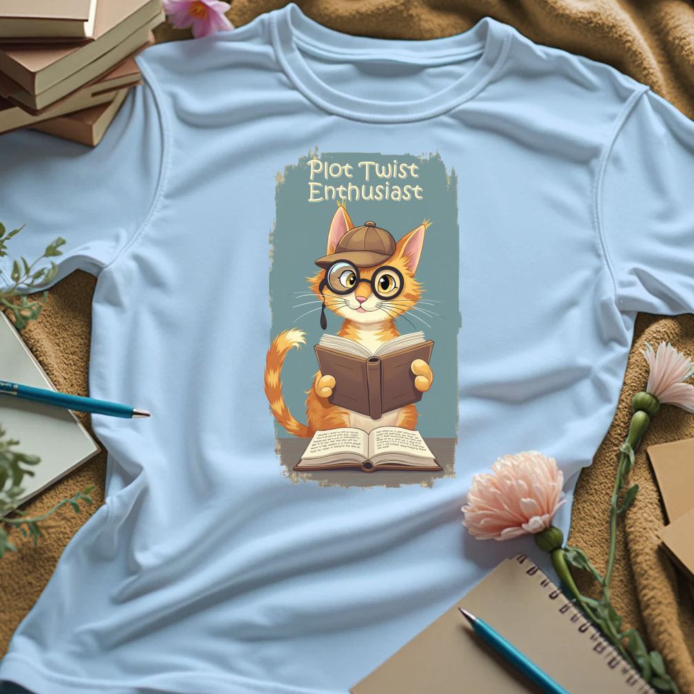 Plot Twist Enthusiast - Cute Reading Cat