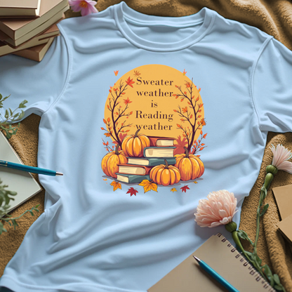 Sweater Weather is Reading Weather - Autumn Pumpkins