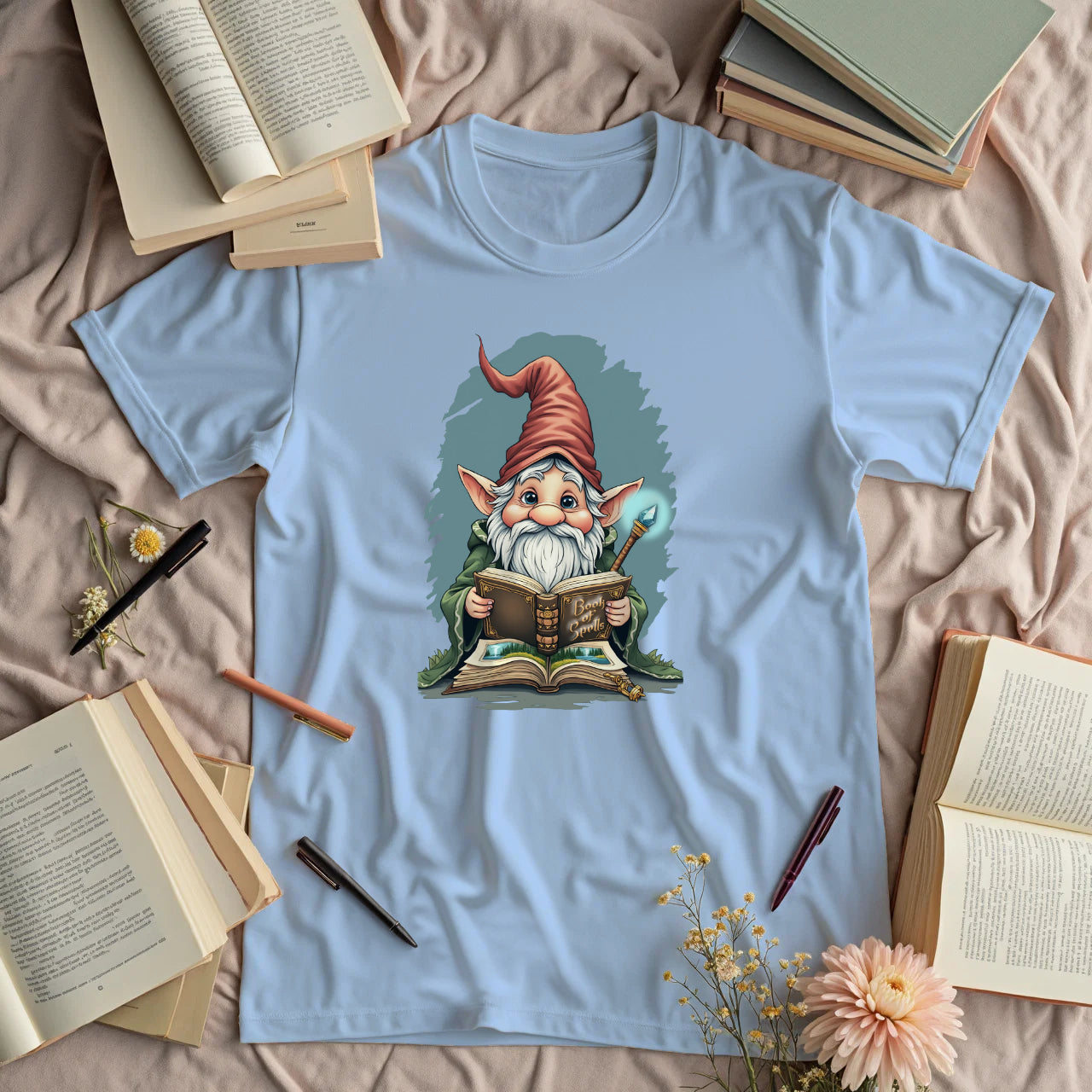 Cute Reading Gnome Wizard