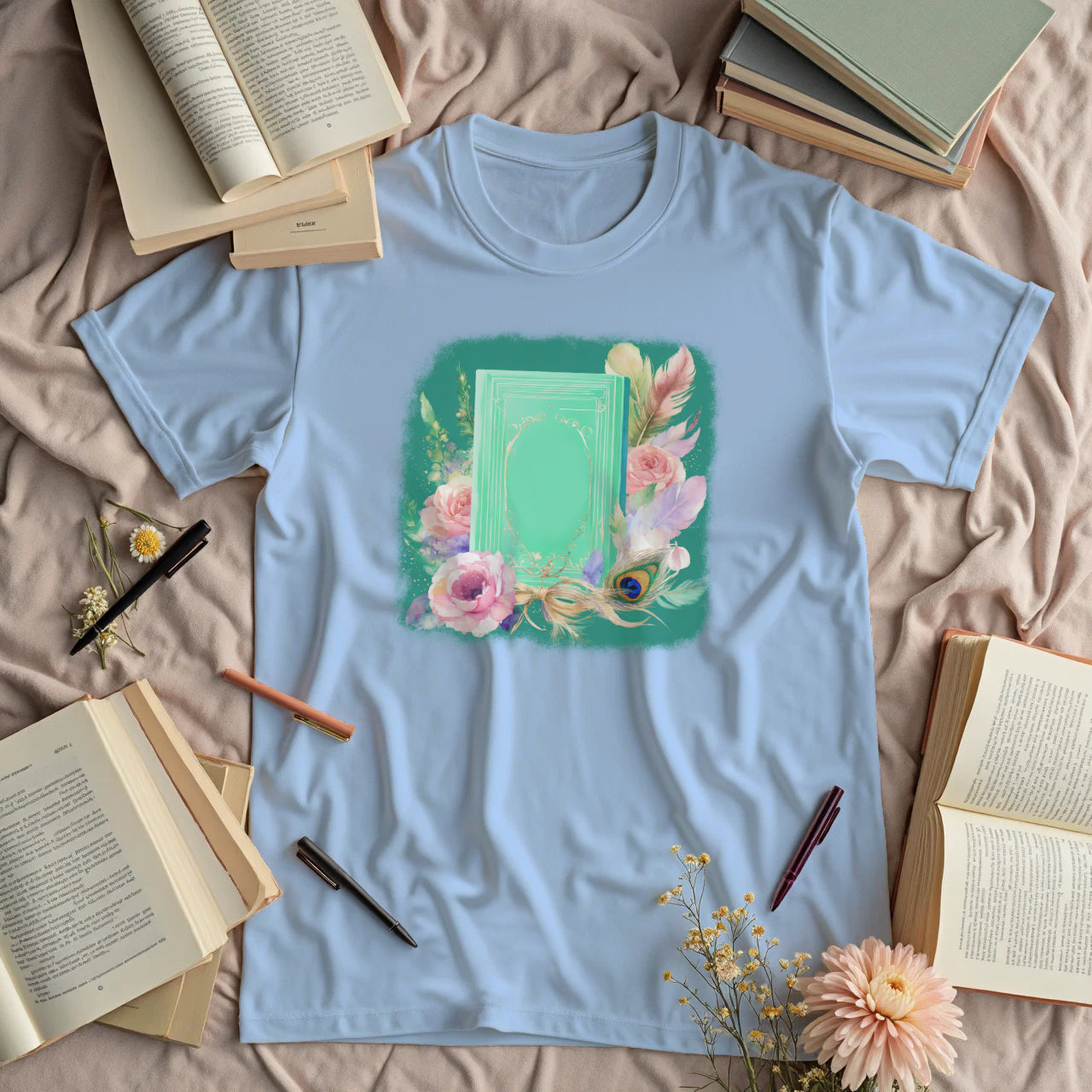 Dreamy Book and Flowers