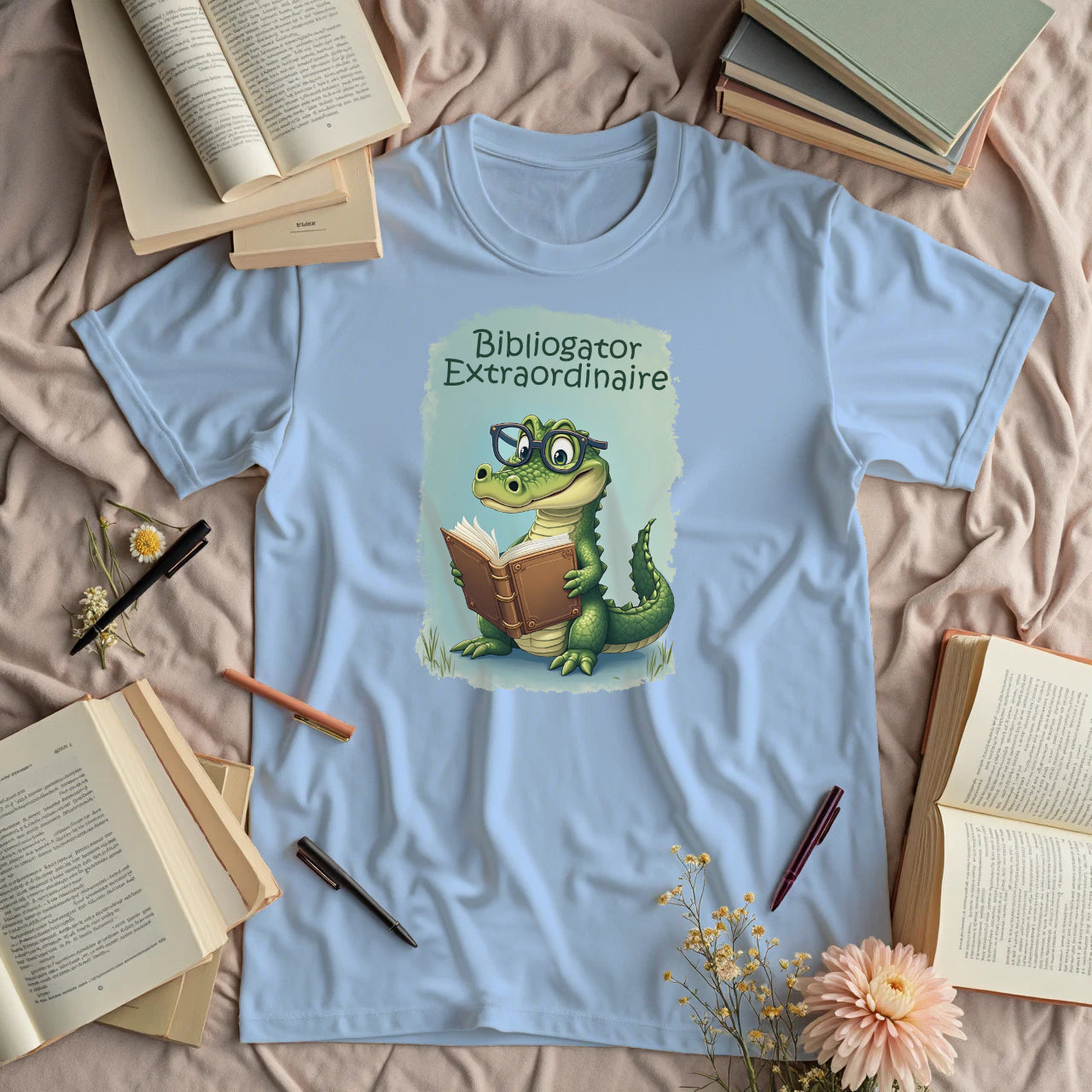Bibliogator Extraordinaire - Cute Alligator