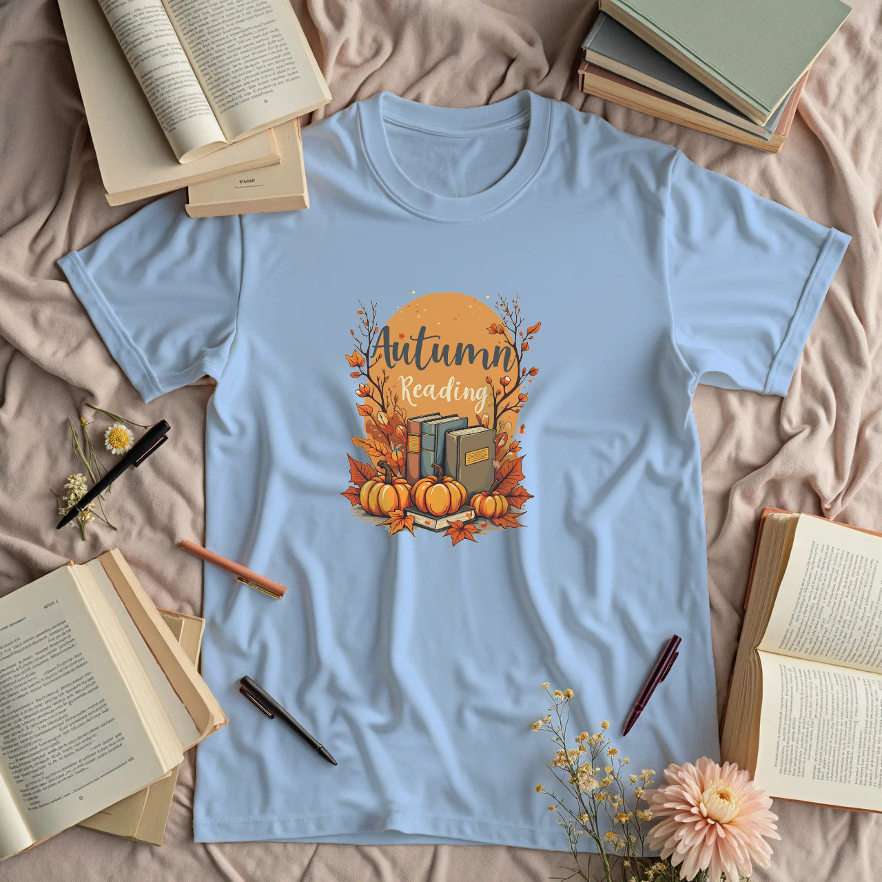 Autumn Reading - Books and Pumpkins