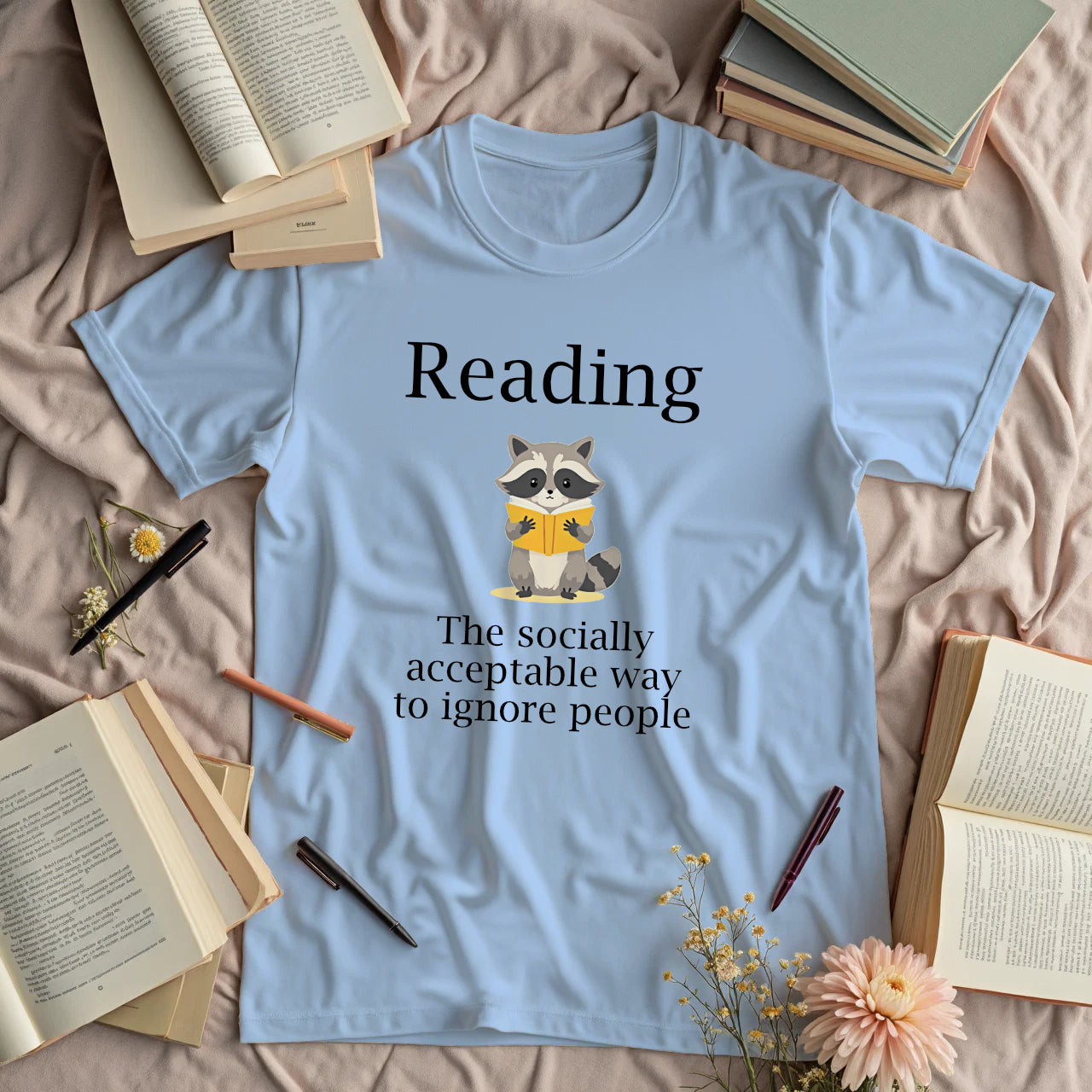 Reading. The Socially Acceptable Way To Ignore People - Raccoon