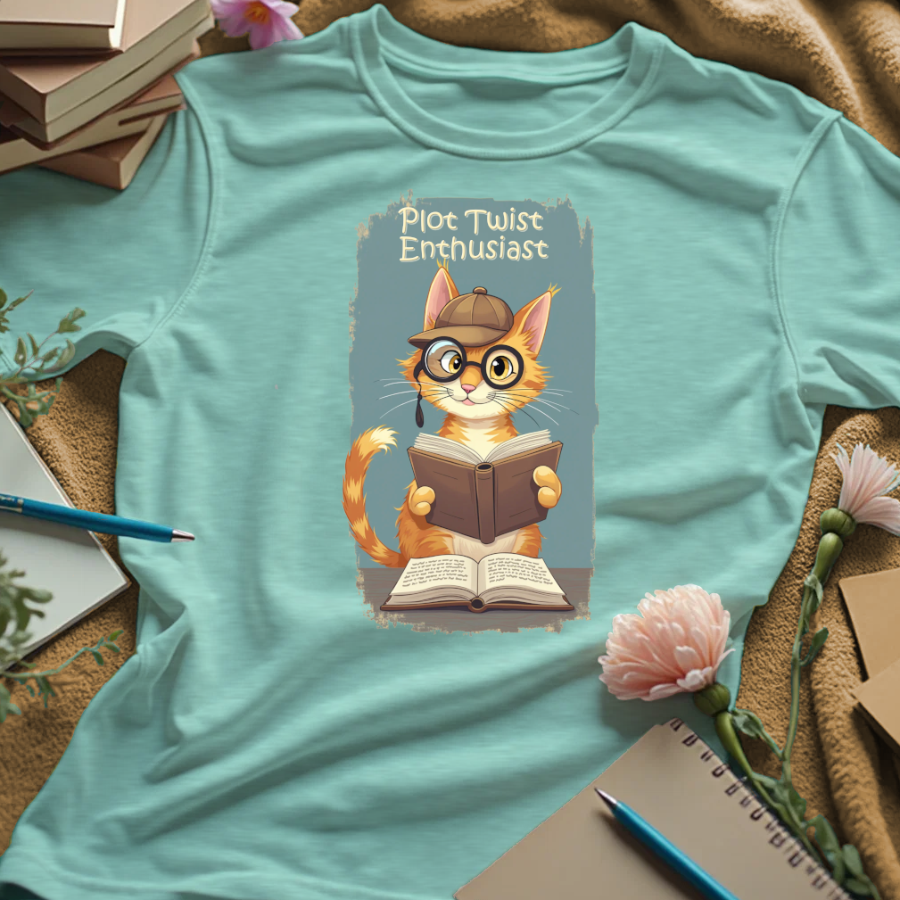 Plot Twist Enthusiast - Cute Reading Cat