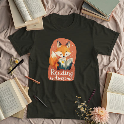Reading Is Awesome - Cute Fox
