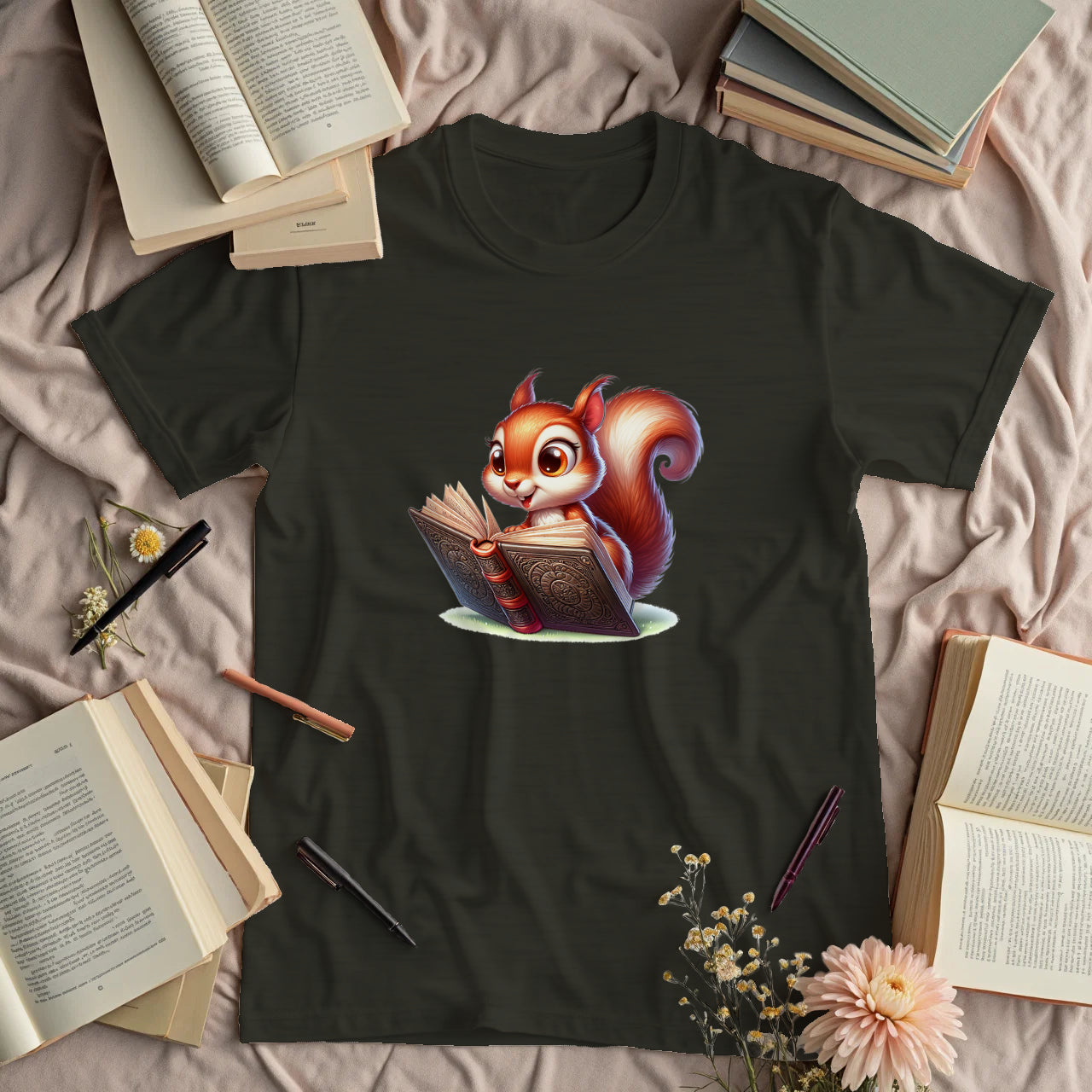 Cute Reading Squirrel