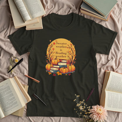 Sweater Weather is Reading Weather - Autumn Pumpkins