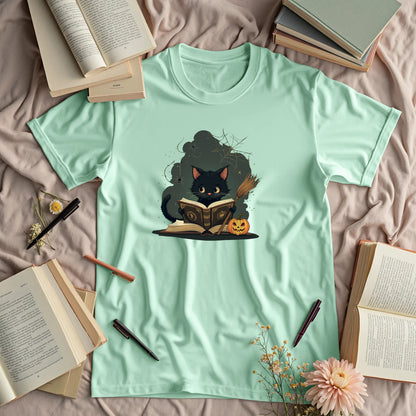Cute Cat Reader - Jack O' Lantern