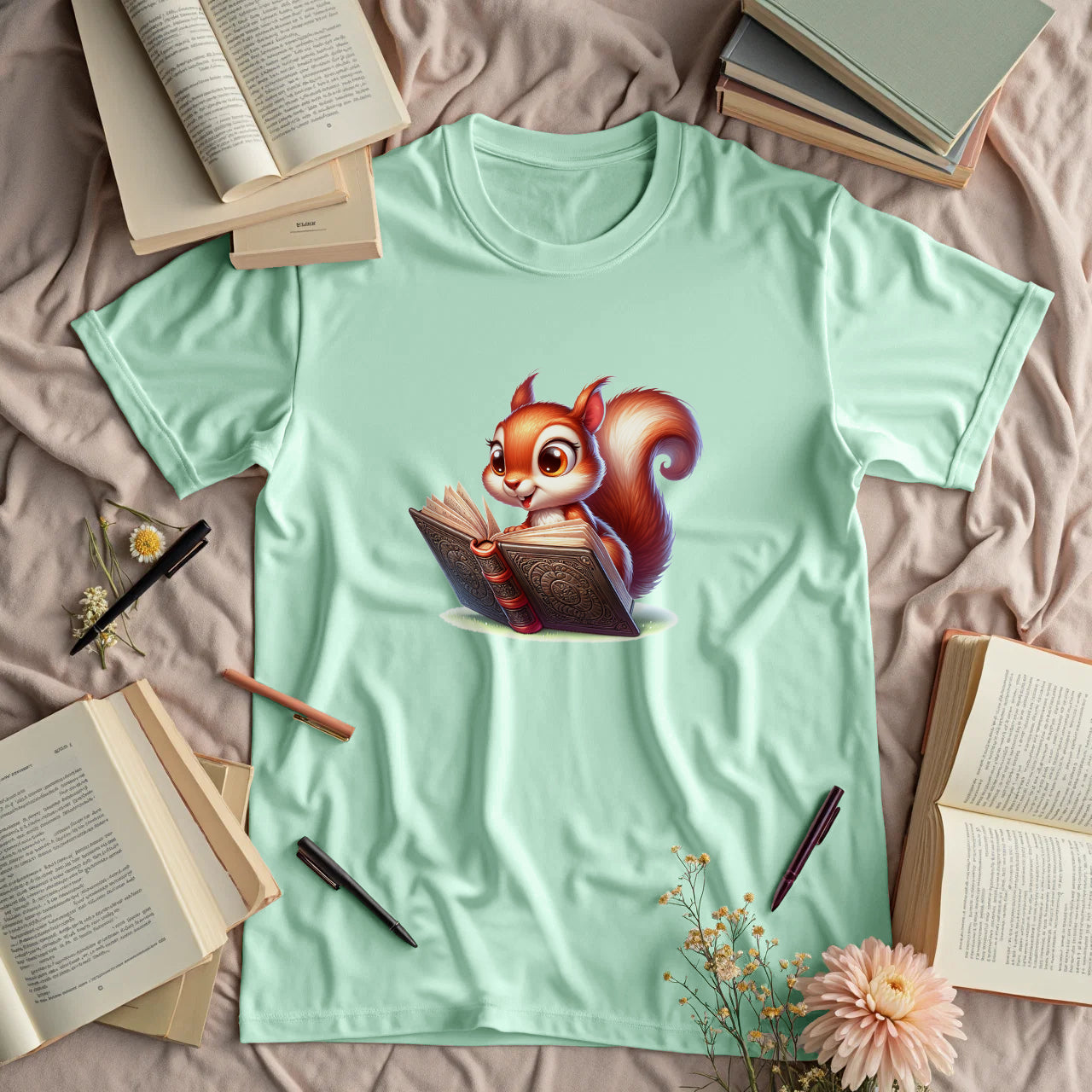 Cute Reading Squirrel