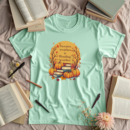 Sweater Weather is Reading Weather - Autumn Pumpkins