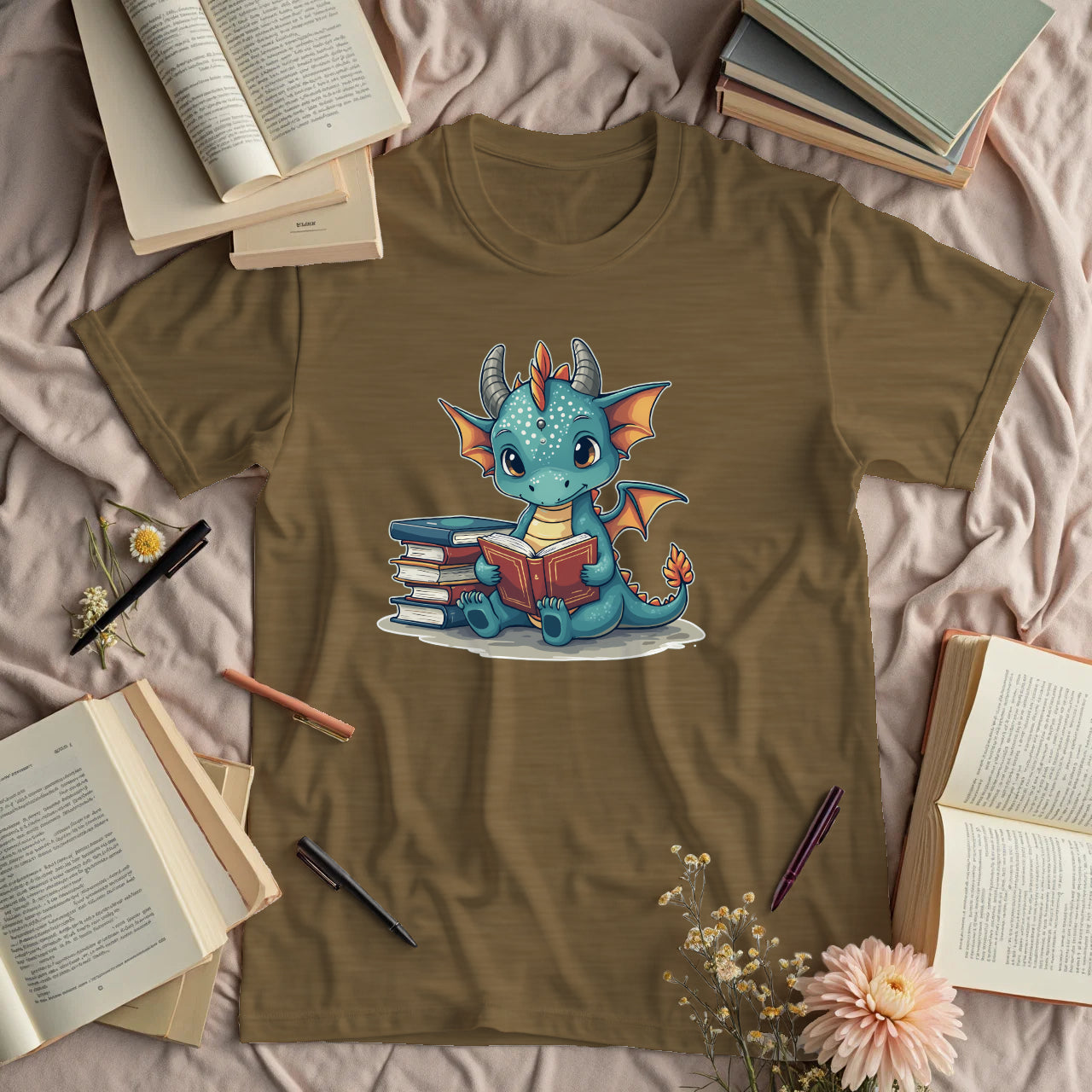 Cute Dragon Reading