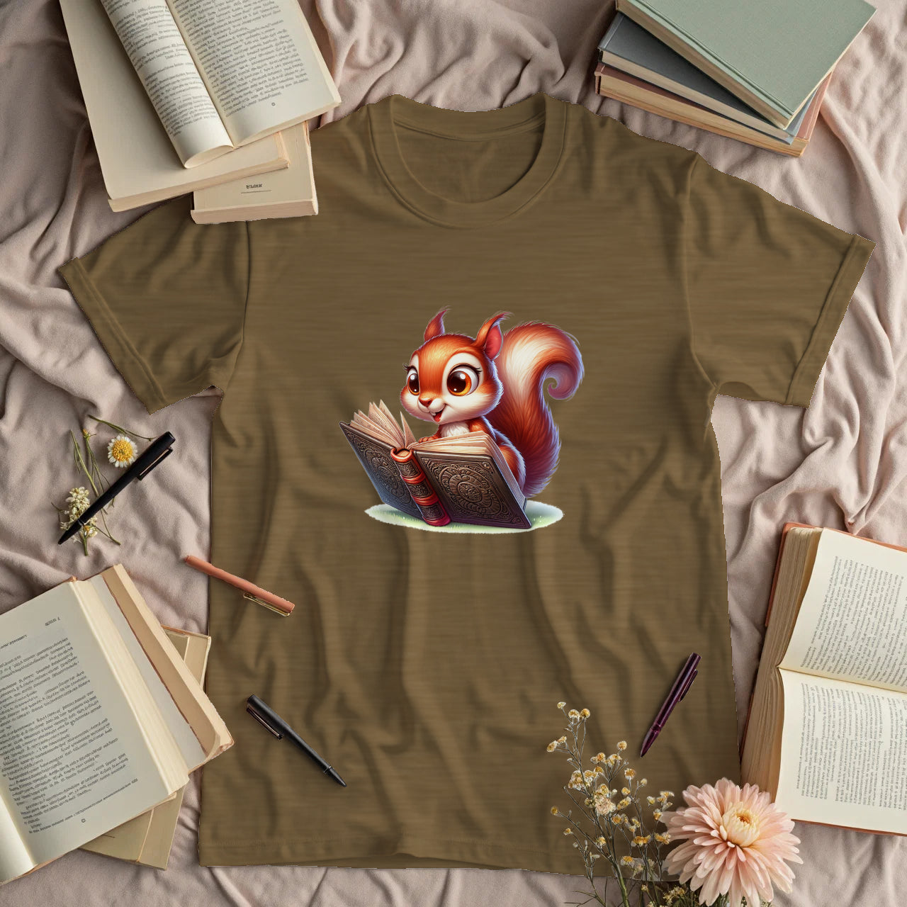 Cute Reading Squirrel