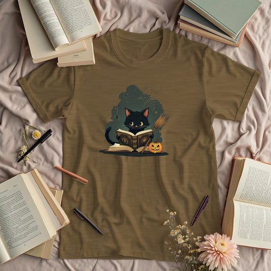 Cute Cat Reader - Jack O' Lantern